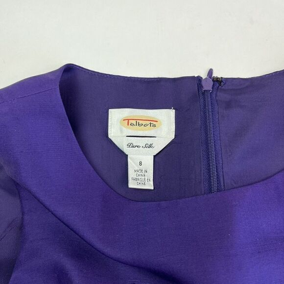 Vintage Talbots Silk shift dress blazer set purple Jacket Two piece - Picture 6 of 15